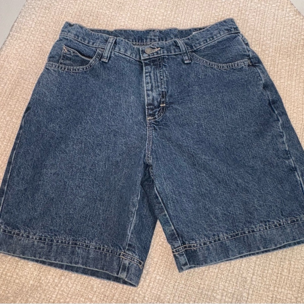 Vintage Riders Jean Shorts High Waisted Light Wash Denim Size 8 Sz 28